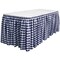 Gingham Checkered Table Skirt 21 Ft x 29 Inch 1 Inch Yarn Dyed Polyester with Clips